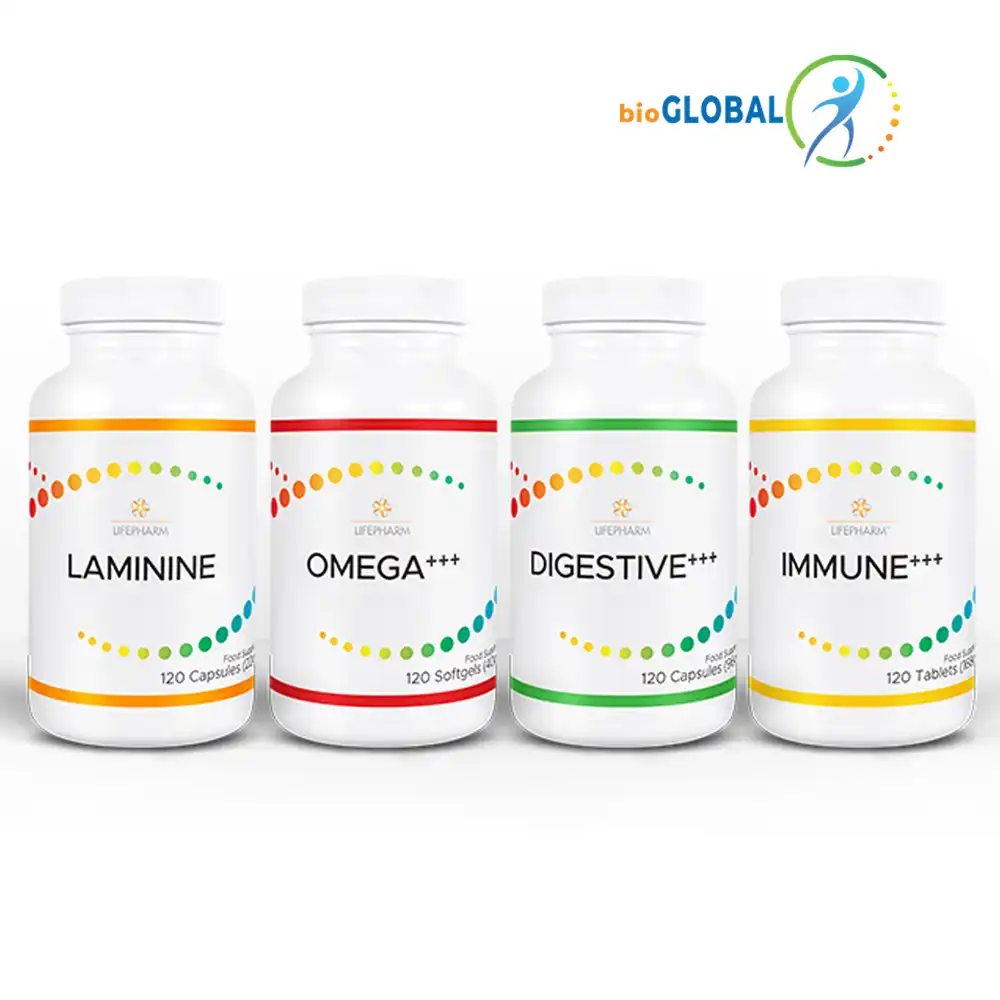 Pachet suplimente LifePharm. Laminine, Omega, Immune, Digestive.