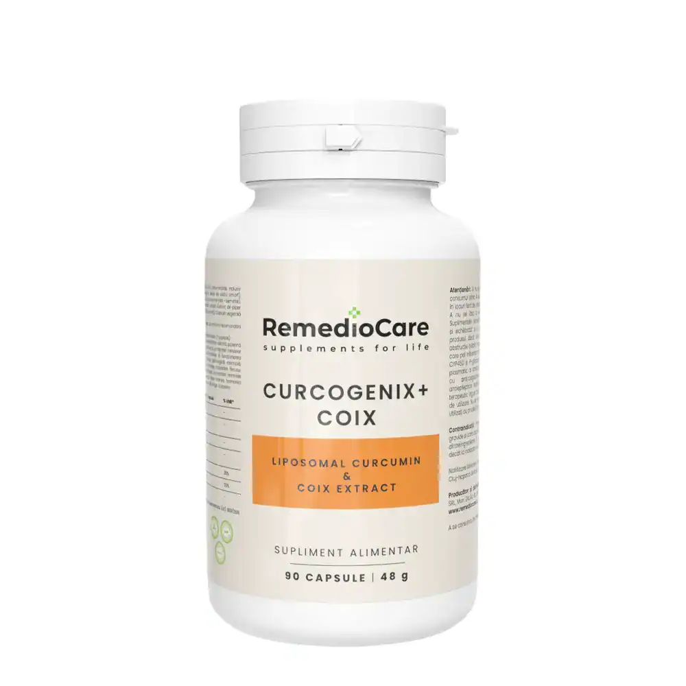 Curcogenix Coix curcumină lipozomală cu quercetină și Coix RemedioCare