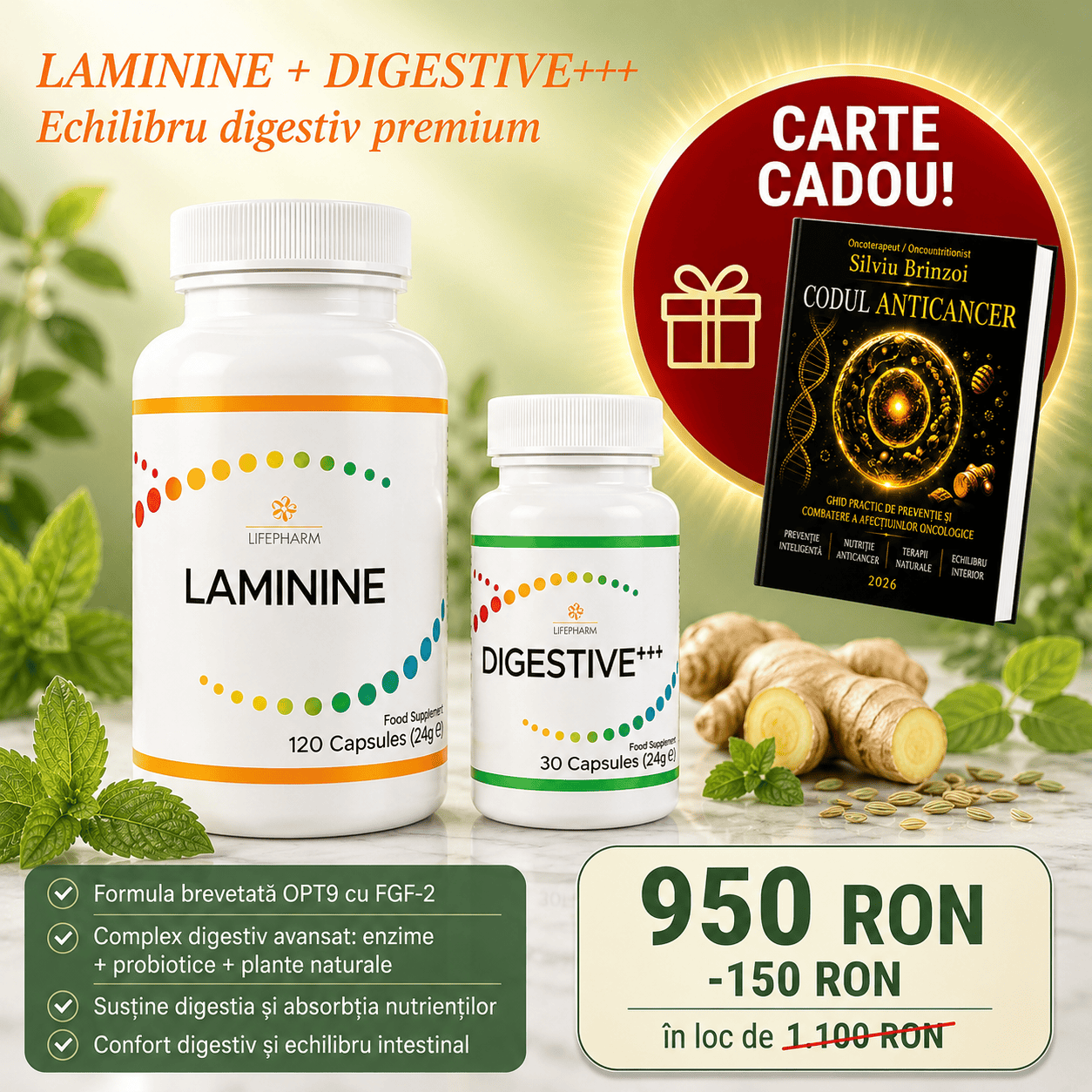LAMININE 120cps, DIGESTIVE+++ 30cps LifePharm - Image 2