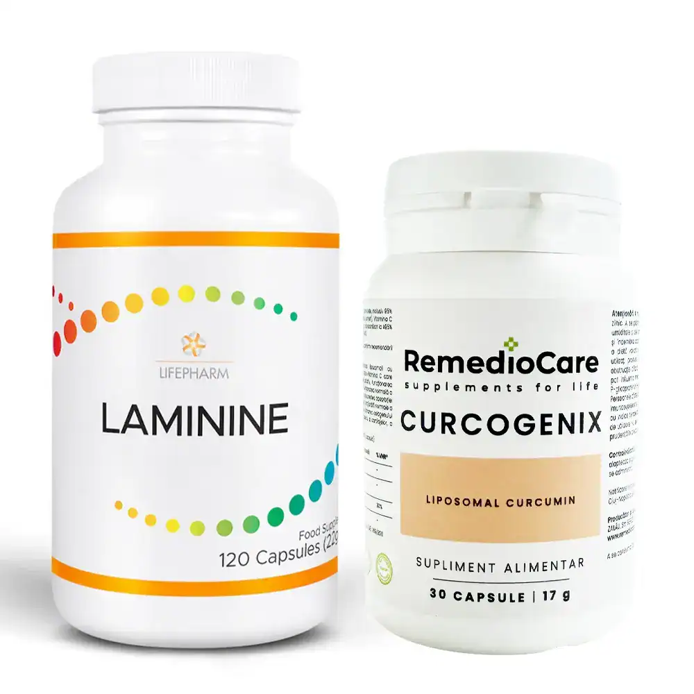 Pachet Laminine Curcumină Lipozomală Curcogenix 30