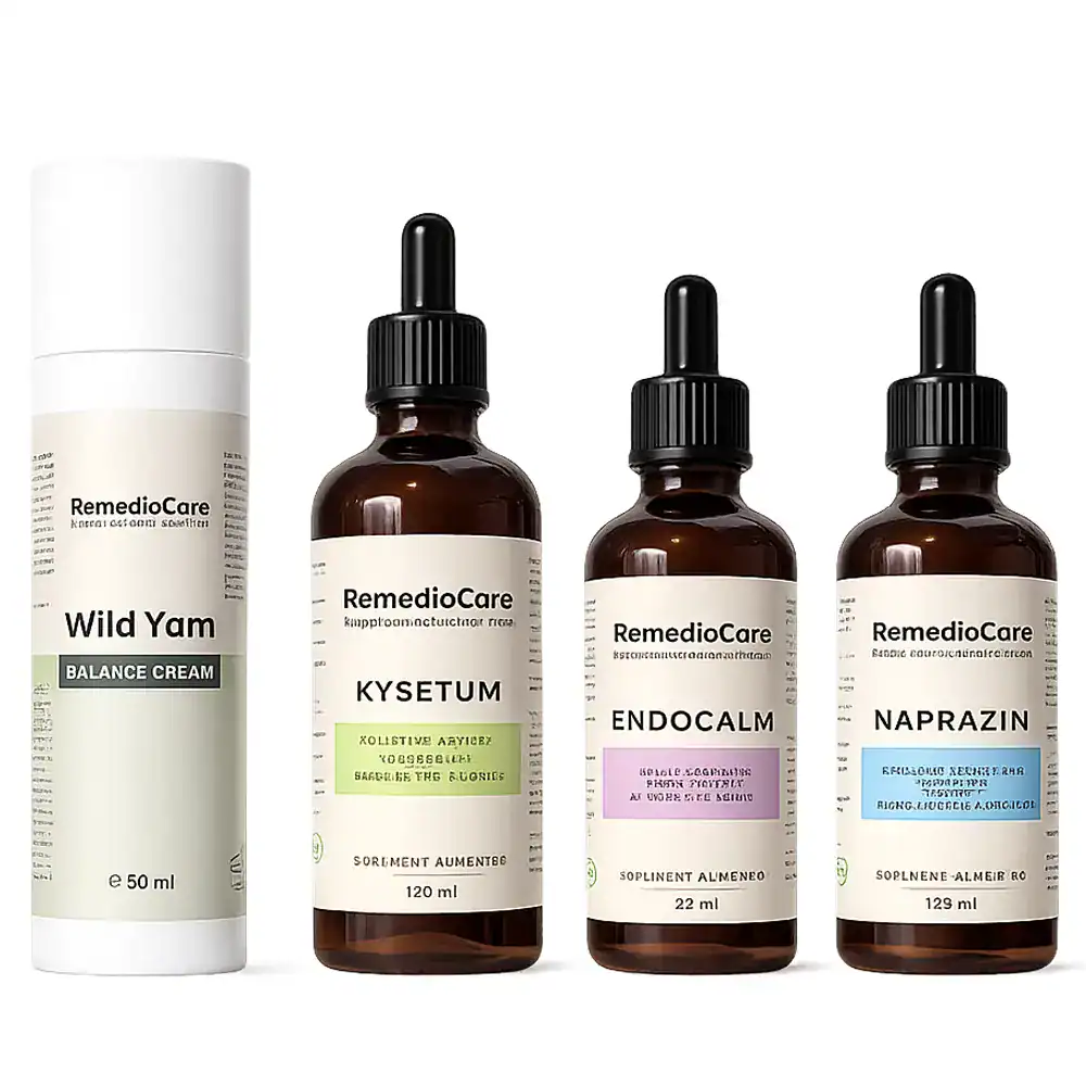 Pachet bioCARE EndoCalm Kysetum Naprazin Wild Yam Cream RemedioCare